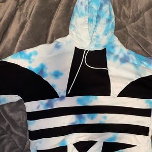 Adidas Blue Tie-Dyed Hoodie